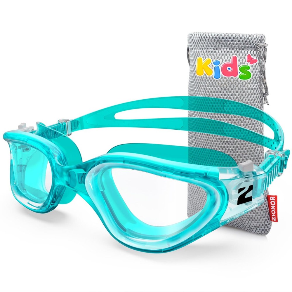 ZIONOR Kids Swim Goggles, G1MINI SE Anti-Fog Swimming Goggles for Kid Child 6-14