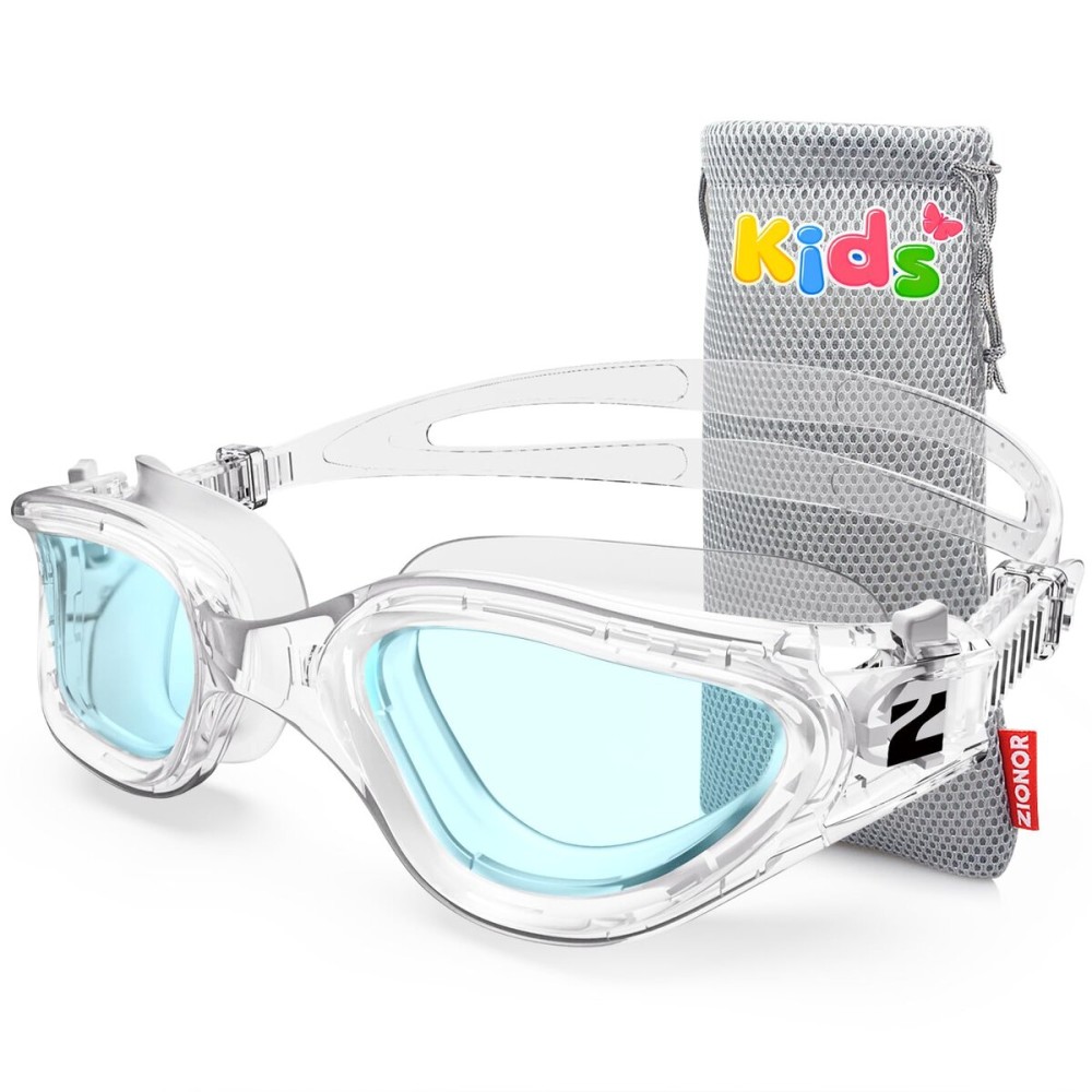 ZIONOR Kids Swim Goggles, G1MINI SE Anti-Fog Swimming Goggles for Kid Child 6-14