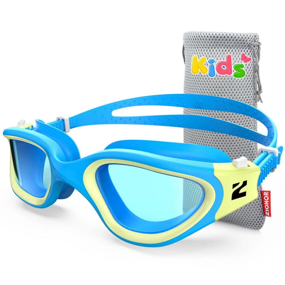 ZIONOR Kids Swim Goggles, G1MINI SE Anti-Fog Swimming Goggles for Kid Child 6-14