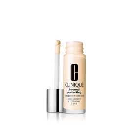 Clinique Beyond Perfecting Lightweight Liquid Foundation + Concealer For Dry Combination to Oily Skin Types | Full Coverage + Natural Matte Finish, Flax, 1 Fl Oz