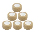 Baisunt 6 Pack 1 Inches Cohesive Bandage Self Adhesive Wrap Elastic Self Adherent Vet Wrap Breathable Self Stick Tape for Wrist, Ankle, Sports, Tatoo Wrap(5 Yards, Skin Color)
