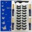 3D Magnetic Eyelashes Cat-Eye Magnetic Lashes with 4 Tubes of Magnetic Eyeliner, Reusable, Waterproof, Cruelty-Free, Black, Faux Mink, 10 Pairs
