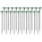 Cheardia 20 Pack Tent Stakes Heavy Duty, 9.75 Inch Yard Stakes Non-Rust Metal Tent Pegs Ground Stakes Tent Spikes for Camping Patio, Garden, Canopies, Grassland, Outdoor,Green