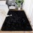 AROGAN Luxury Soft Shaggy Rug, 3x5 Feet Bedroom Indoor Plush Shag Area Rug for Living Room, Black Fluffy Shag for Kids Girls Playroom & Dorm Room Decor