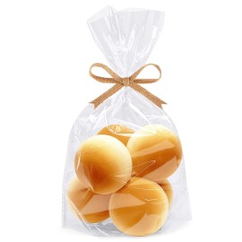 Morepack Flat Bottom Cellophane Bags,100Pcs 8x3x12 Inches Clear Flat Bottom Cello Cellophane Treat Gift Bags with Twist Ties,for Cookie, Candy (No Side Gusset)