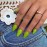 Light Green Press on Nails Medium Stiletto Almond,KQueenest Glossy Acrylic Nails Kit Reusable Fake Nails Feature Protective UV Coating for Women Nail Art Manicure in 24PCS