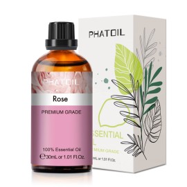 Rose Essential Oil, 1.01Fl.Oz (30ML) PHATOIL Pure Essential Oil Singles for Aromatherapy Diffusers, Humidifiers, Great for DIY Candle and Soap Making, Gift for Friend