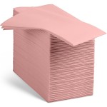 Linen-Feel Colored Paper Napkins - Decortive Cloth-Like Mellow Rose Dinner Napkins - Soft And Absorbent. For Kitchen, Party, Wedding, Bathroom Or Any Occasion. (Pack of 100)
