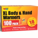 Large Hand & Body Warmers (100 Pack) Up to 18 Hours of Heat, Super Long Lasting - Easy, All Natural - Air Activated, for Body, Hands & Toes - Odorless Hot Hand Warmer - Sport Temp