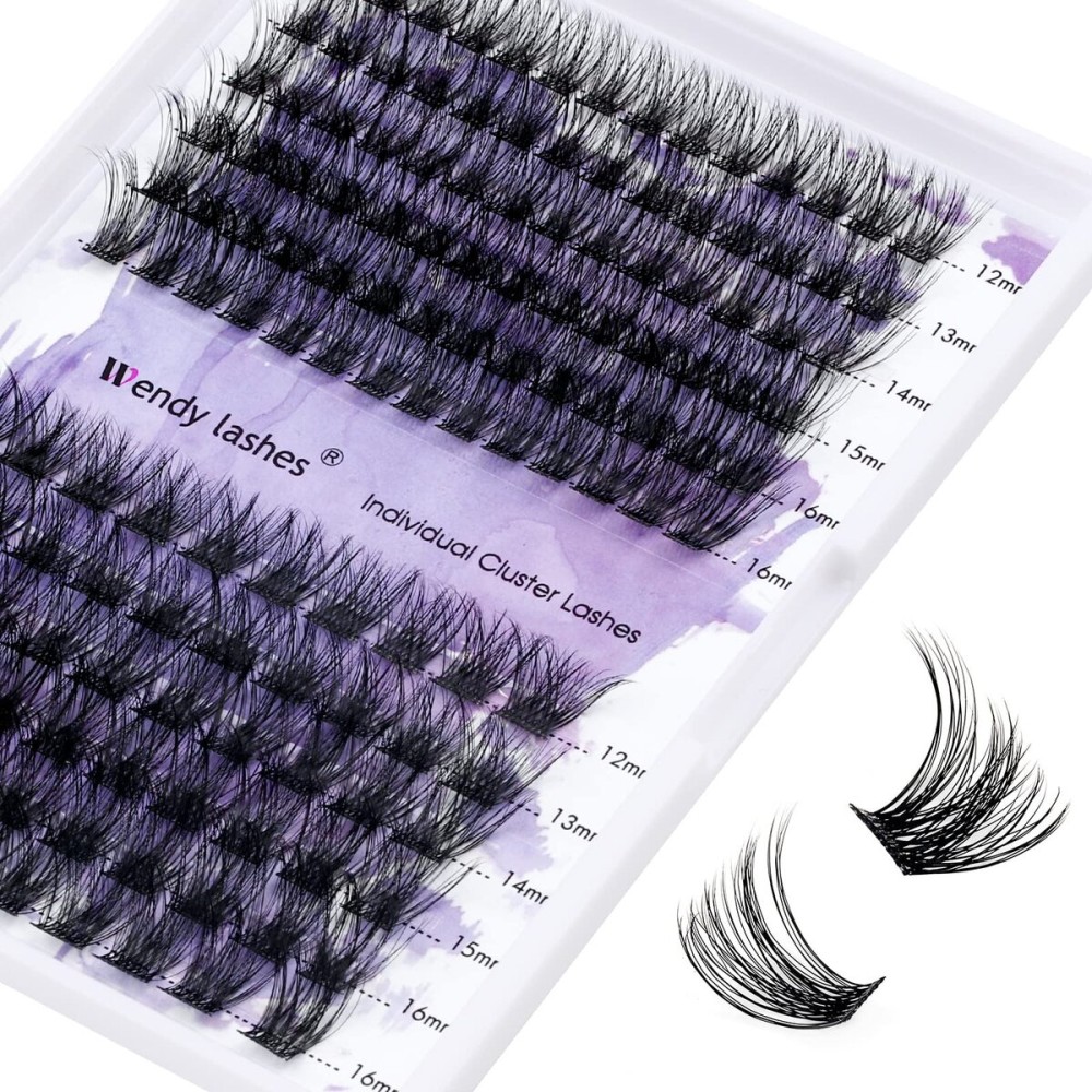 Individual Eyelashes Lash Clusters C/D Curl DIY Eyelashes Wide-stem 12-16mm Thin Band Cluster Lashes Soft and Wispy Clusters Comfortable Lash ClustersHybrid/Volume-0.07C, 12-16mm Mixed