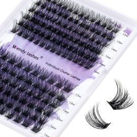 Individual Eyelashes Lash Clusters C/D Curl DIY Eyelashes Wide-stem 12-16mm Thin Band Cluster Lashes Soft and Wispy Clusters Comfortable Lash ClustersHybrid/Volume-0.07C, 12-16mm Mixed