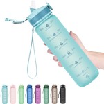 Hyeta 32oz Water Bottles with Straw - Stay Motivated and Hydrated with Convenient Times to Drink Markings, Durable, Leak-proof