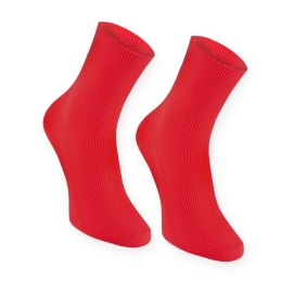 Rainbow Socks - 1 pair of DIABETIC Elastic Cotton Socks for SWOLLEN FEET, Red S