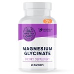 VIMERGY Magnesium Glycinate - Stress Support - Chelated to Avoid Tummy Upset*- Promotes Heart Health & Energy*- Kosher, Vegan Gluten-Free - 60 Caps