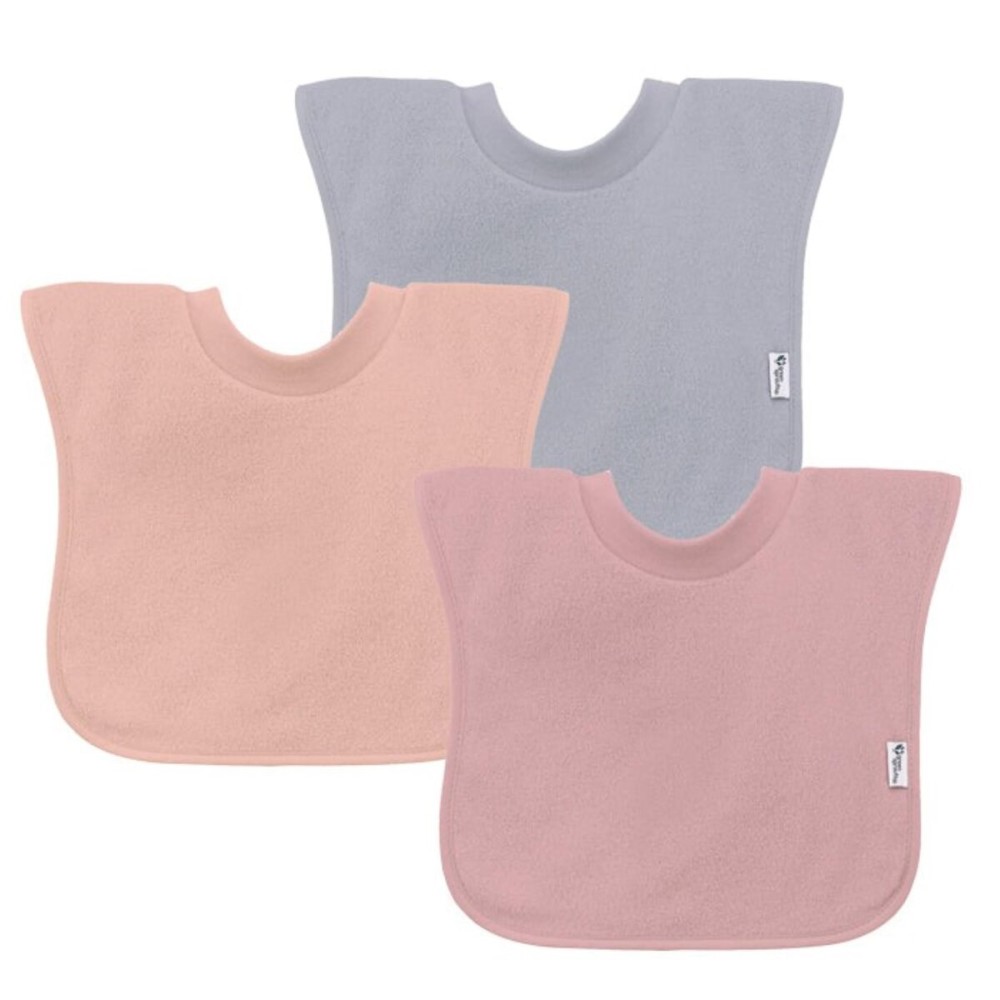 green sprouts Unisex Baby Pull-Over Bibs, Rose Set