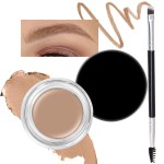 evpct Blonde Eyebrow Powder Pomade Gel Shaper Makeup Kit with Dual-ended Brush, Eyebrow Stencils Kit for Women Shaping, Eye Brow Pomade Stencil Shaper Tinting kits for Women, Long Lasting Waterproof