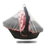 Mosquito Net for Baby Car Seats -Car seat net for Newborn Carrier-Breathable mesh net for Infant Car Seats, Carrier, Elastic Edge, Kick Proof, Polka dot, White, Patent Design