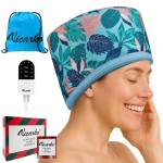 VICARKO Hair Steamer for Deep Conditioning, 10-Level Heats Up Quickly, 118 Power Cord, Heating Cap Hot Oil Treatment Heat, Electric Thermal Heated Steam Natural Black Hair, Hawaii Blue