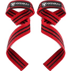 Lifting Wrist Straps for Weightlifting (1 Pair) - Padded Lifting Straps for Deadlifts, Powerlifting, Strength Training & Bodybuilding - Gym Straps for Men & Women (Red)