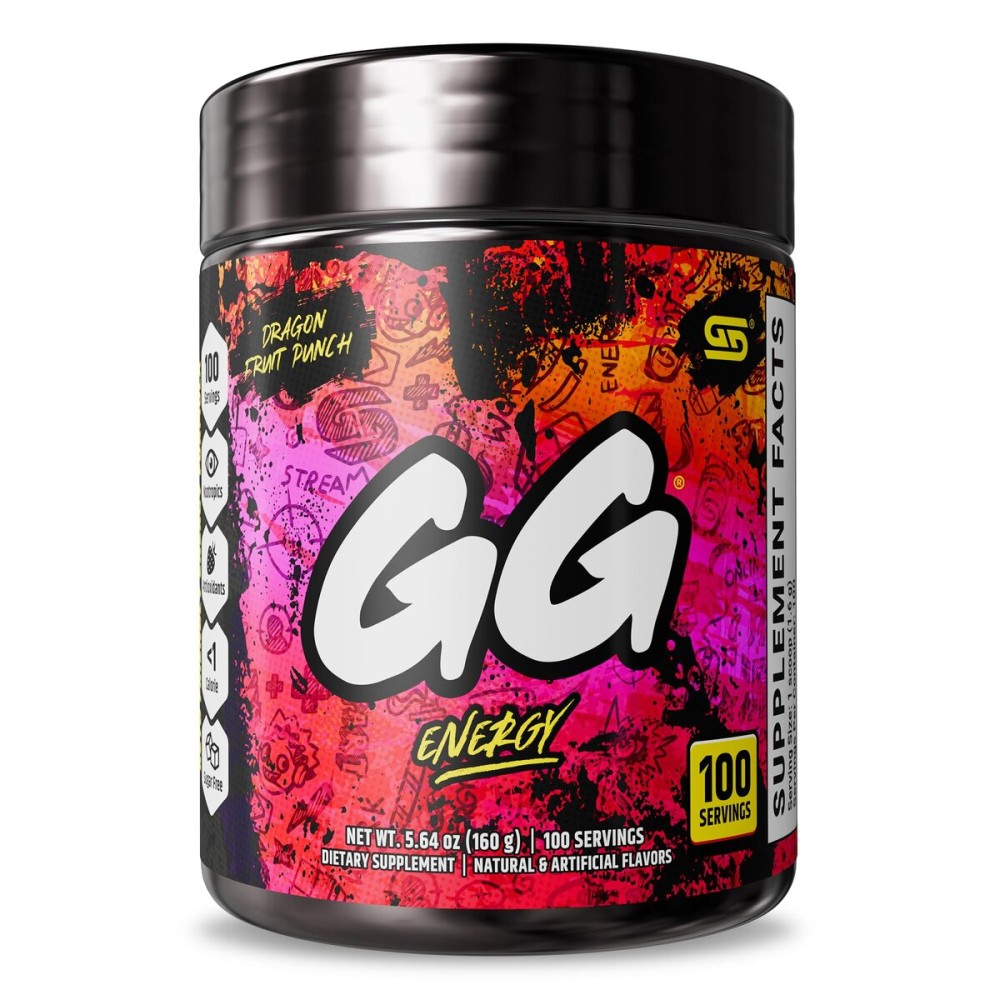 Gamer Supps GG Energy - Dragonfruit Punch (100 Servings) - Keto Friendly Gaming Energy and Nootropic Blend, Sugar Free + Organic Caffeine + Vitamins, Powder Drink