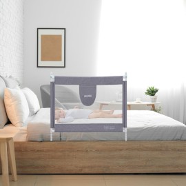 MBQMBSS 37 L x 26.5 H Bed Rail for Toddlers, Baby Bed Rails Guard for Kids Height Adjustable Sturdy Railing with Y-Strap Protective Bed - Fit for Side of Twin Full Queen, King Size (1 Side)