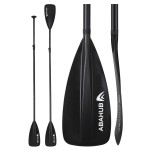 Abahub SUP Paddles - 4 Piece Adjustable Stand up Paddle - Lightweight Oar for Paddleboard, Aluminum Alloy PU Coated Shaft 68 - 86, Black Plastic Nylon Blade