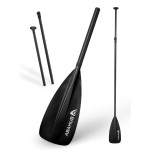 Abahub SUP Paddles - 3 Piece Adjustable Stand up Paddle - Lightweight Oar for Paddleboard, Aluminum Alloy PU Coated Shaft 68 - 84, Black Plastic Nylon Blade