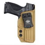POLE.CRAFT M&P 2.0 9mm Holster IWB KYDEX for Smith & Wesson M&P 9mm M2.0 4/4.25 Pistol Case - Inside Waistband Carry Concealed Holster S&W M&P 9mm 2.0 Accessories - Tan, Right Hand