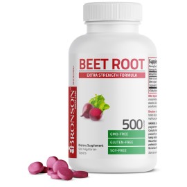 Bronson Beet Root Extra Strength, Non-GMO, 500 Vegetarian Tablets