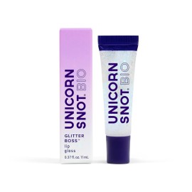 UNICORN SNOT Lip Gloss, Long-Lasting Sparkly Lip Shine, Vegan & Cruelty Free, Non-Sticky Formula, Lip Gloss for Festivals and Rave Makeup, Clear (Cosmos)