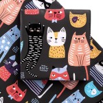 WRAPAHOLIC Birthday Wrapping Paper Sheet - 12 Sheets Adorable Cat Design Folded Flat for Party, Baby Showers, Holiday - 19.7 Inch X 30 Inch Per Sheet