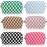 SOIDRAM 6 Pcs Checkered Makeup Bag Preppy Cosmetic Bag Bulk Pink Black Makeup Pouch Personalize Travel Toiletry Bag Organizer Cute DIY Makeup Brushes Storage Bag for Women