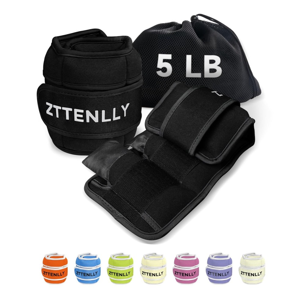 Adjustable Ankle Weights for Women Men and Kids | 1 Pair 5 10 15 18 20 Lbs Leg Wrist Ankle Weight Straps for Yoga, Walking, Running, Aerobics, Gym, Dance, Pilates, Cardio