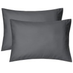 EXQ Home Toddler Pillowcases 13x18 Travel Pillow Case Set of 2, Small Pillow Case Fits Baby Pillow Sized 12x16, 13x18, Kids Pillowcases 2 Pack Machine Washable with Envelope Closure (Dark Grey)