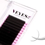 VEYES INC Cashmere Volume Lash Extensions C CC D DD LD L B J M Curl 0.03-0.20 thickness 5-25mm, Super Matte Black Individual Eyelashes Tray, Professional Supplies for Lash Techs (0.07 D 13mm)