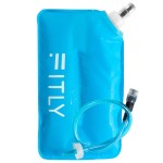 FITLY Soft Flask - 37 oz (1.10 L) - Shrink As You Drink Soft Water Bottle for Hydration Pack/Running Vest With Hydration Tube - Folding Water Bottle for Running, Hiking - Ski Water Bottles (F11)