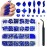 qiipii 4080Pcs Blue Rhinestones Sapphire Nail Stones Multi Shapes K9 Glass Flatback Royal Blue Crystals Gems Diamonds jewels Nail Art Supplies Charms Decor for Nails Face Eyes Makeup Body DIY Crafting