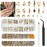 qiipii 4080Pcs Champagne Golden Nail Rhinestones Flatback Gold Crystals Gems Round Beads K9 Glass Stones Diamonds Jewels Nail Art Supplies Nail Charms Supplies for Nails Faces Eyes Makeup Body Beauty
