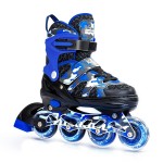 Kuxuan Skates Adjustable Inline Skates for Kids and Youth with Full Light Up Wheels Camo Outdoor Fun Illuminating Skates for Girls and Boys Beginner