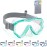 Vvinca Kids-Goggles with Nose Cover, Diving Mask Elastic Fabric Strap Anti Fog Anti Shattered Lens for Kids Swim Goggles 3-14