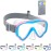 Vvinca Kids-Goggles with Nose Cover, Diving Mask Elastic Fabric Strap Anti Fog Anti Shattered Lens for Kids Swim Goggles 3-14