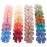 40Pcs Baby Girls 3\'\' Boutique Grosgrain Ribbon Hair Bows Elastic Hair Ties Ponytail Holder Hair Bands in Pairs for Girls Toddlers Kids
