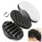 WTTORDE Silicone Twist Curl Hair Brush for Afro Waves, Detachable Two-Sided Wave Tool With Big and Small Holes for Men, Women, Short Hair, Black, 1 Pcs