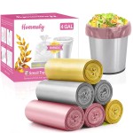 4 Gallon 180pcs Small Multi Trash Bags Strong Garbage Bags,Gold Grey Pink Bathroom Trash Can Bin Liners, Plastic Bags for Bedroom, Waste Basket Liner, Fit 12-15 Liter, 3.5,4,4.5 Gal(4G-3M180) PGG