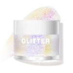 LANGMANNI Holographic Body Glitter Gel for Body, Face, Hair and Lip.Color Changing Glitter Gel Under Light. Vegan & Cruelty Free-1.35 oz (3 Neon Violet)