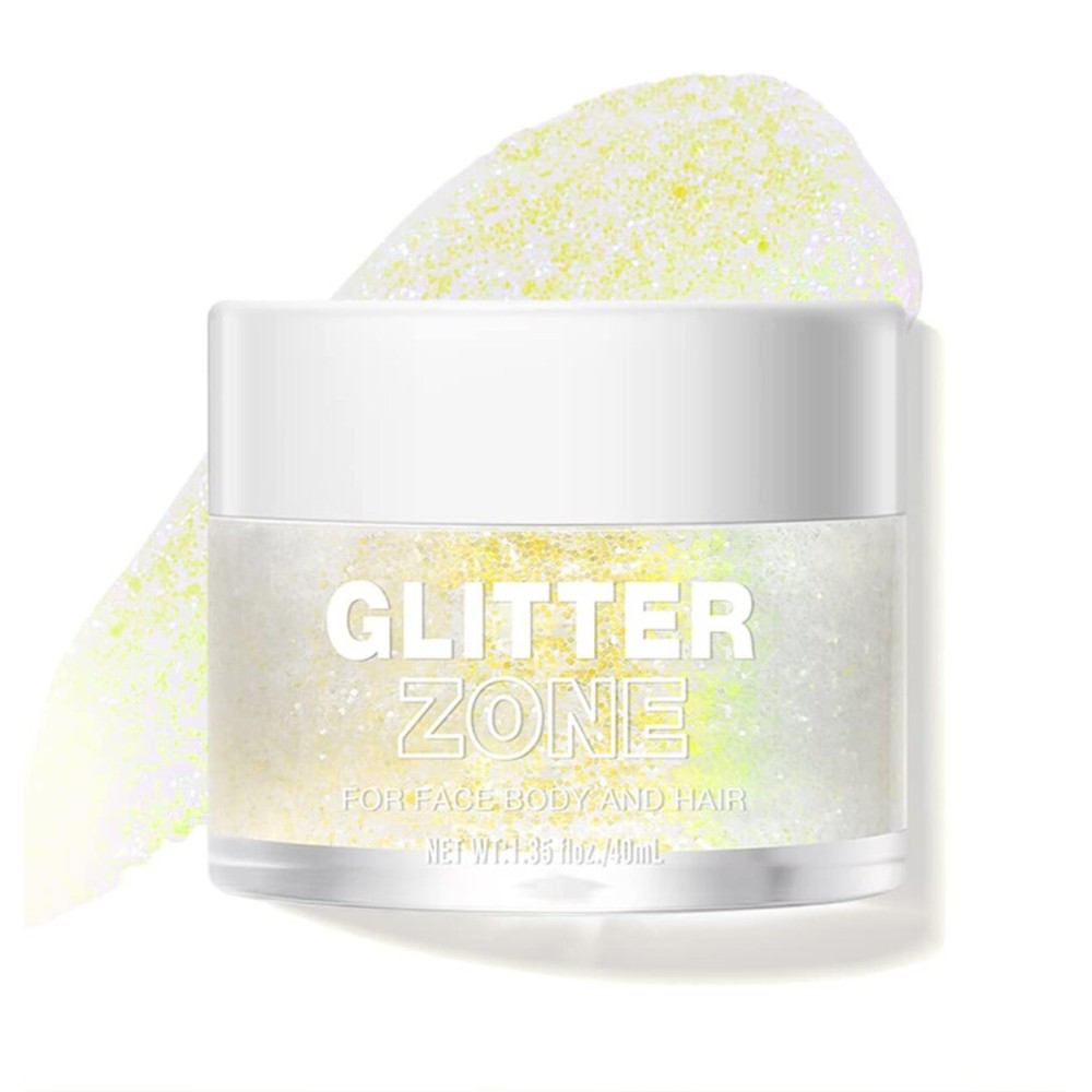 LANGMANNI Holographic Body Glitter Gel for Body, Face, Hair and Lip.Color Changing Glitter Gel Under Light. Vegan & Cruelty Free-1.35 oz (4 Sapphire Blue)