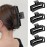 ZYTJ 5 Inche Black Extra Large Claw Clips for Thick Hair and Long Hair, 4 Pack Xl Jumbo Claw clips, Oversized Matte Non-slip Rectangle Hair Clips for Women, Big Strong Hold Jaw Clip