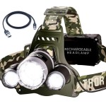 TDC Camo Rechargeable Headlamp - Zoomable Led Headlamp - Headlamp Flashlight USB - Waterproof Headlamps for Adults - Head Lamps Outdoor Led Rechargeable - Head Lights for Forehead