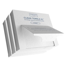 Clean Skin Club Clean Towels XL, Travel Packs 100% USDA Biobased Disposable Face Towel, Eczema Association Accepted,Dry Wipes, TSA-Approved Travel Essential,10 ct per pack, 3 Packs, 30 Ct Total