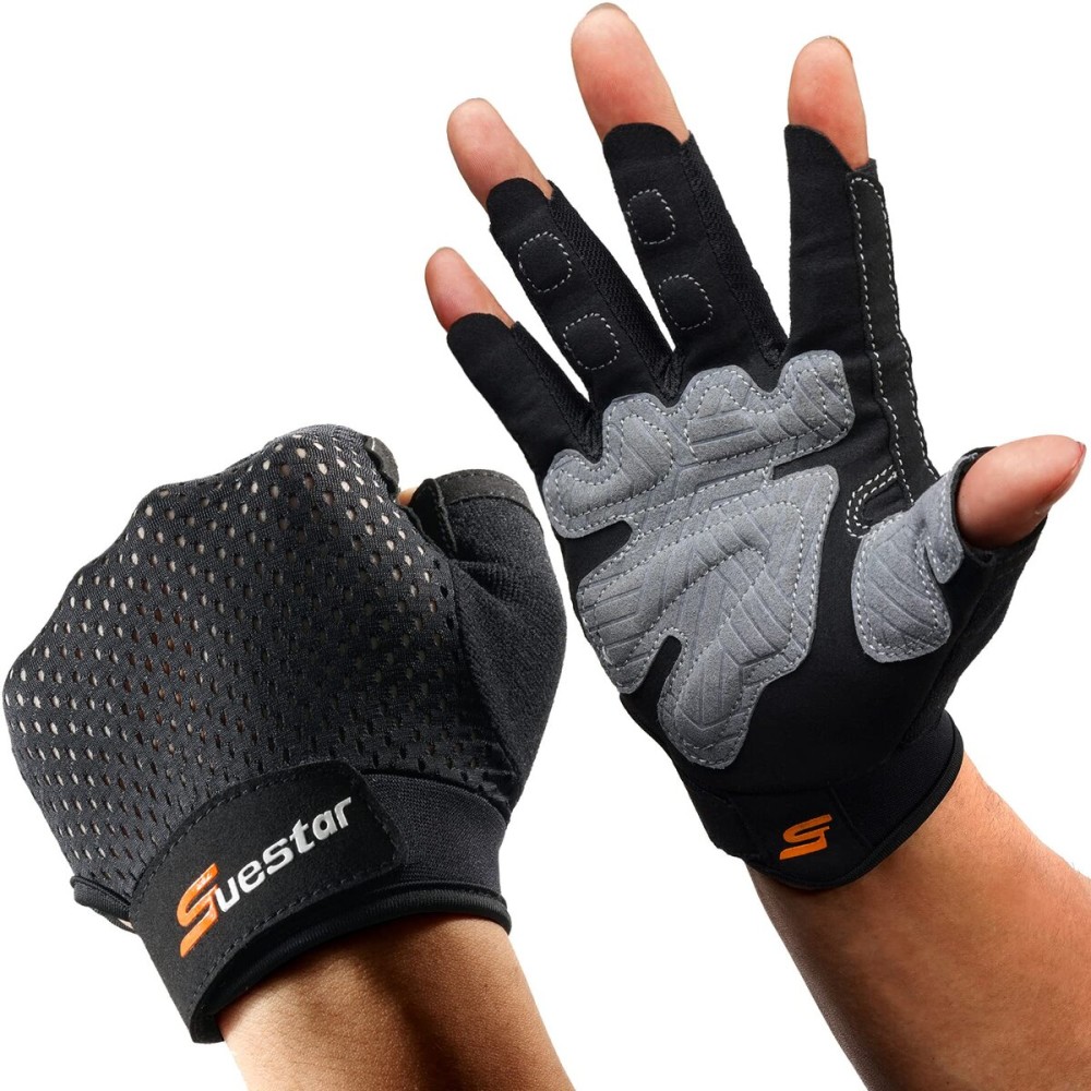 SueStar Workout Gloves - Men & Women\'s Weight Lifting Gym Gloves, Full Palm Protection & Excellent Grip, Ultra Breathable for Fitness, Training & Hanging